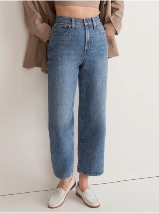 Madewell Denim - Madewell Jeans Women 30 Blue Perfect Vintage Wide Leg Crop Cresslow Wash Stretch